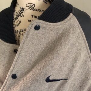 Men's Nike Gray and Navy Varsity Jacket